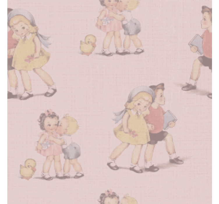 Suporturi pahare vintage cu ilustrații jucăușe pentru copii - TenStickers