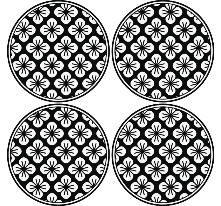 Suporturi pahare cu suprafață texturată botanică - TenStickers