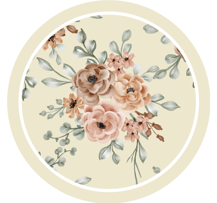 Suporturi pahare vintage model de eleganță florală - TenStickers