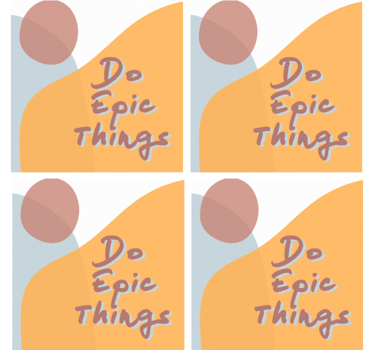 Suporturi pahare cu fraze design mesaj inspirațional - TenStickers