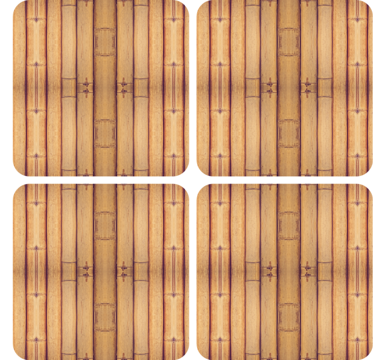 Suporturi pahare cu suprafață texturată din bambus - TenStickers