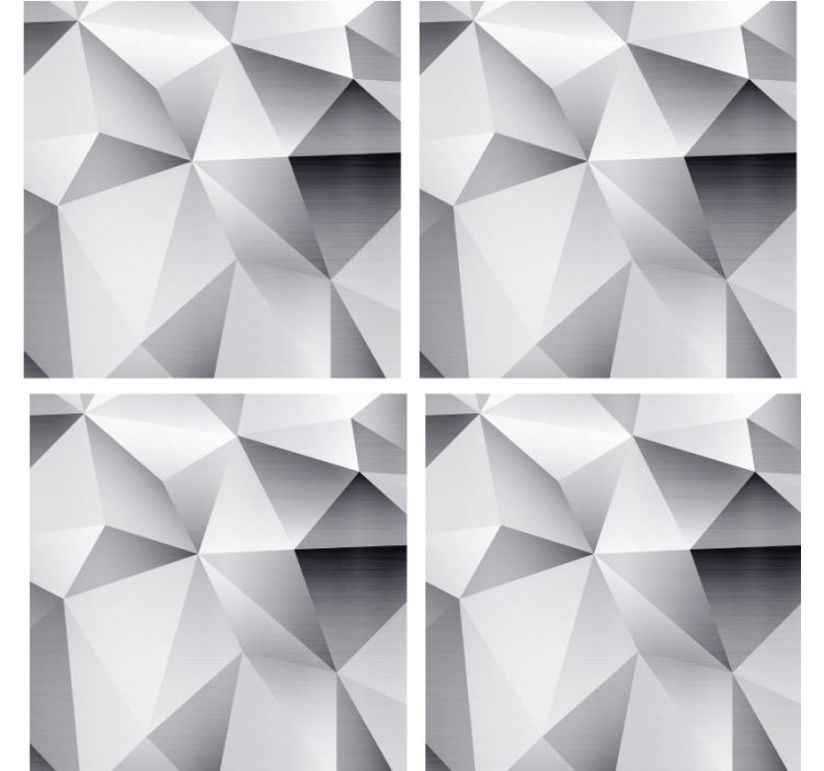 Suporturi pahare cu model geometric metalic - TenStickers