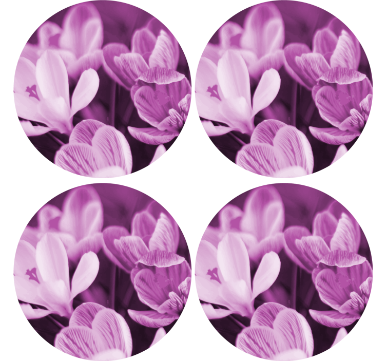 Suporturi pahare cu element floral vibrant - TenStickers