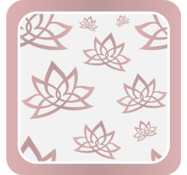 Suporturi pahare cu motiv floral lotus - TenStickers