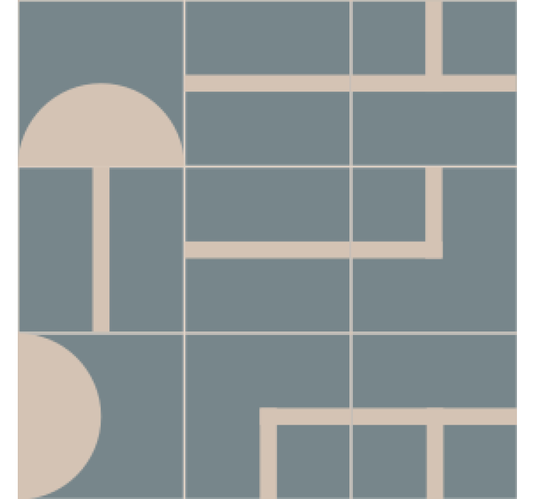 Suporturi pahare moderne cu model geometric curbat - TenStickers