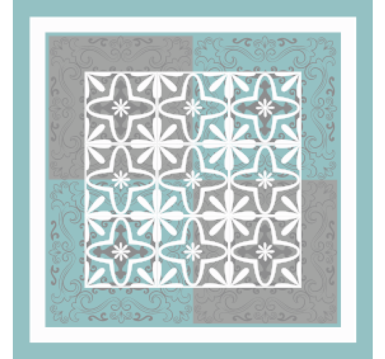 Suporturi pahare gresie emblema botanică detaliată - TenStickers