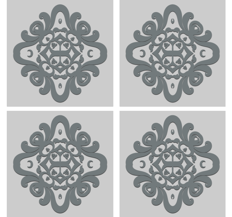 Suporturi pahare cu motiv de model complex - TenStickers