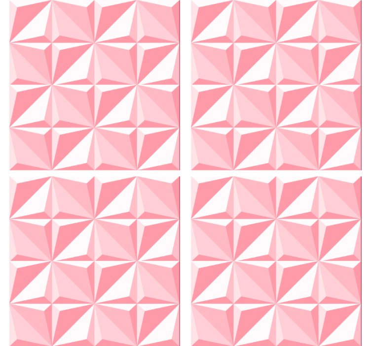 Substanțe de gresie cu efect 3d cu romburi roz - TenStickers