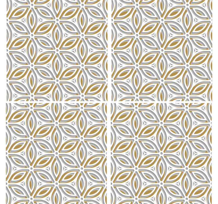 Suporturi pahare cu element floral complex - TenStickers