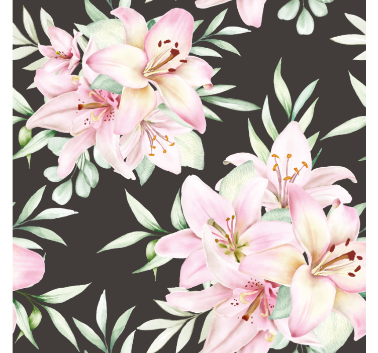 Suporturi pahare geeks aranjament floral cu crini - TenStickers