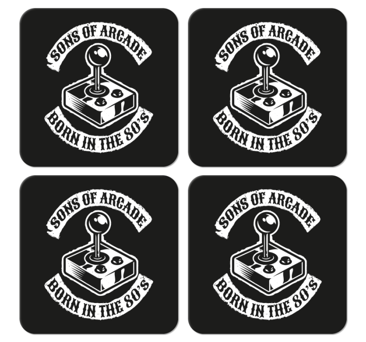 Fiii anilor '80 text coasters - TenStickers