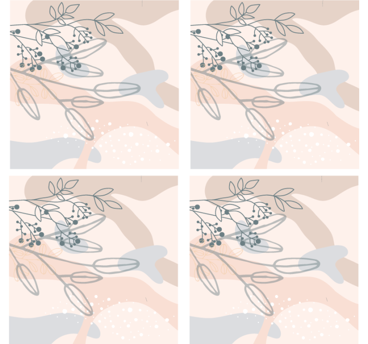 Suporturi pahare cu modele abstracte florale - TenStickers