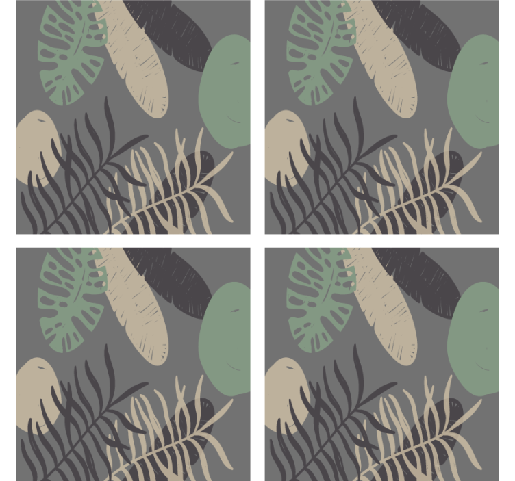 Suporturi pahare cu model texturat frunzos - TenStickers