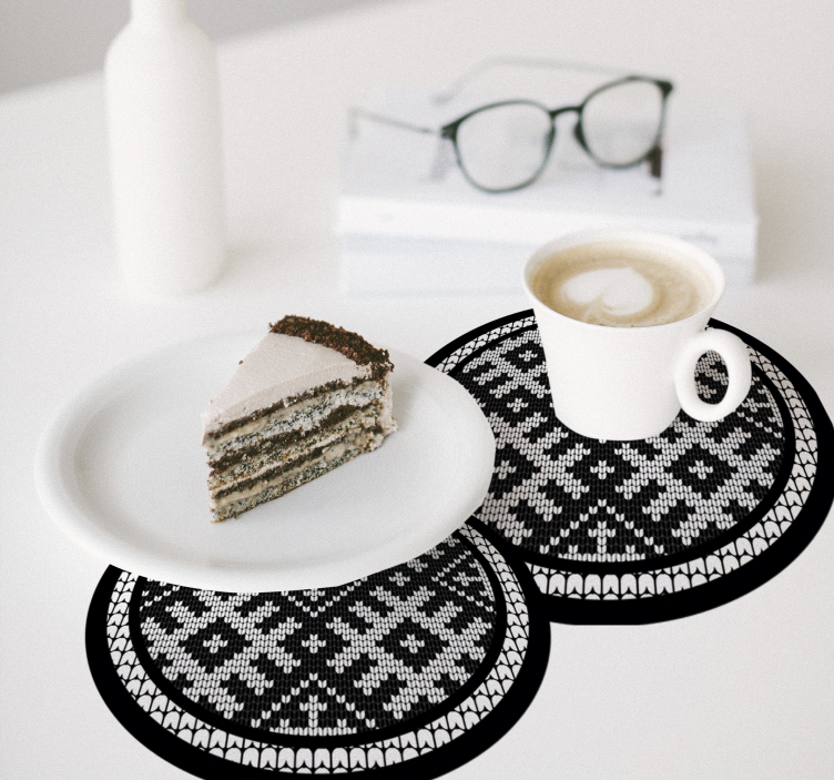 Suporturi pahare cu model tricotat - TenStickers