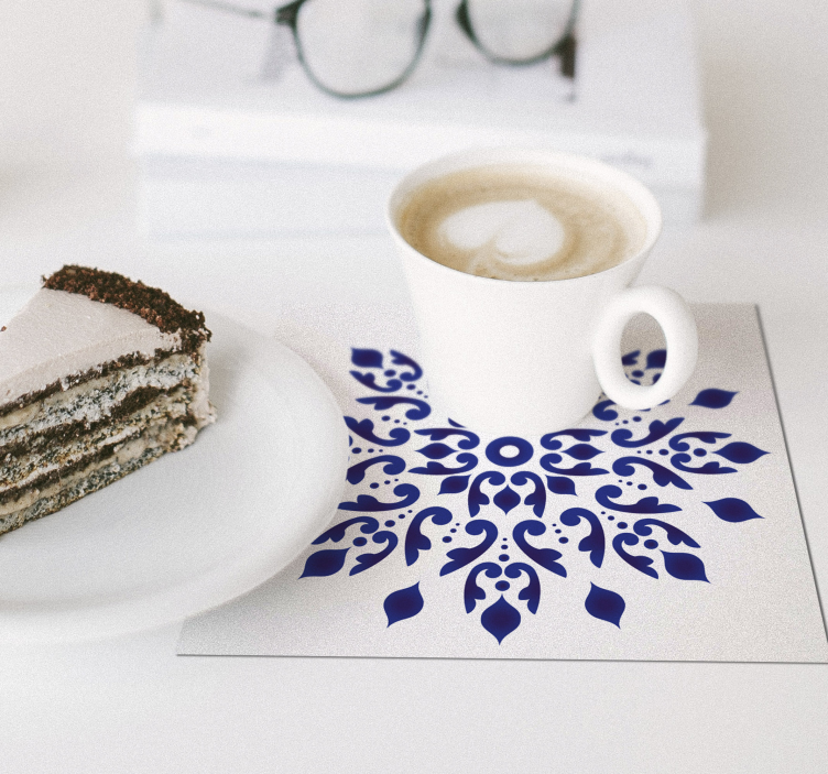 Albastru rotund clasic coaster - TenStickers