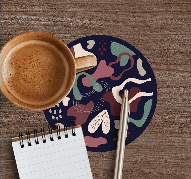 Alte Suporturi pahare Artă abstractă design model roșu și verde - TenStickers