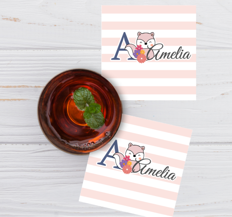 Animale drăguțe veveriță cu nume de coastă - TenStickers