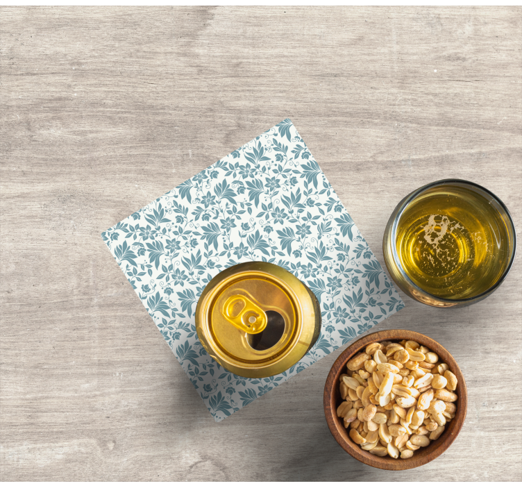 Covoare din dale florale turcoaz - TenStickers