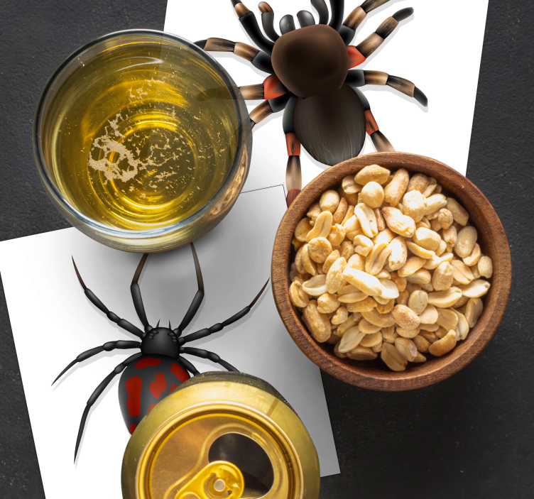 Coaster de halloween păianjen realist - TenStickers