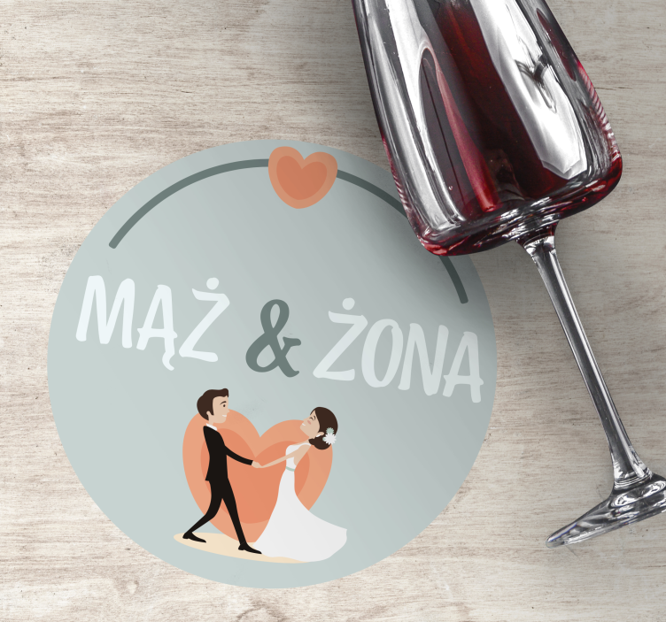 Coaster de nuntă cu dansuri amuzante - TenStickers