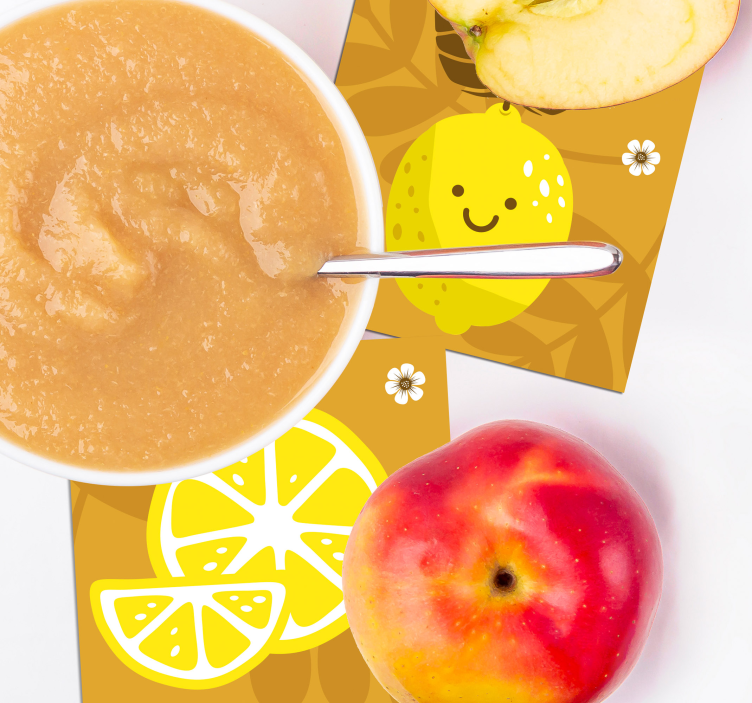 Desen animat lămâi citrus coaster - TenStickers