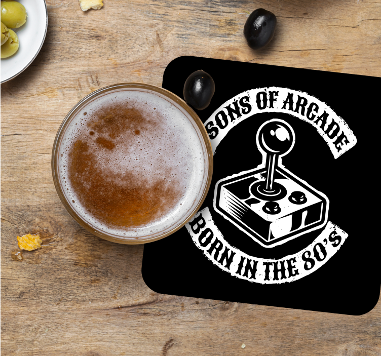 Fiii anilor '80 text coasters - TenStickers