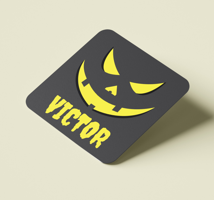 Coaster personalizat de dovleac pentru halloween - TenStickers