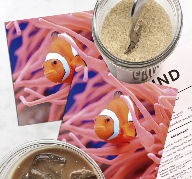 Frumos pești de clovn în coasta de pește de mare - TenStickers