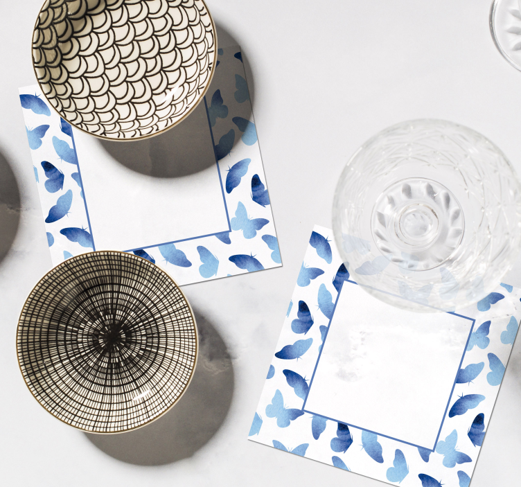 Fluturi pictate sub coaster - TenStickers