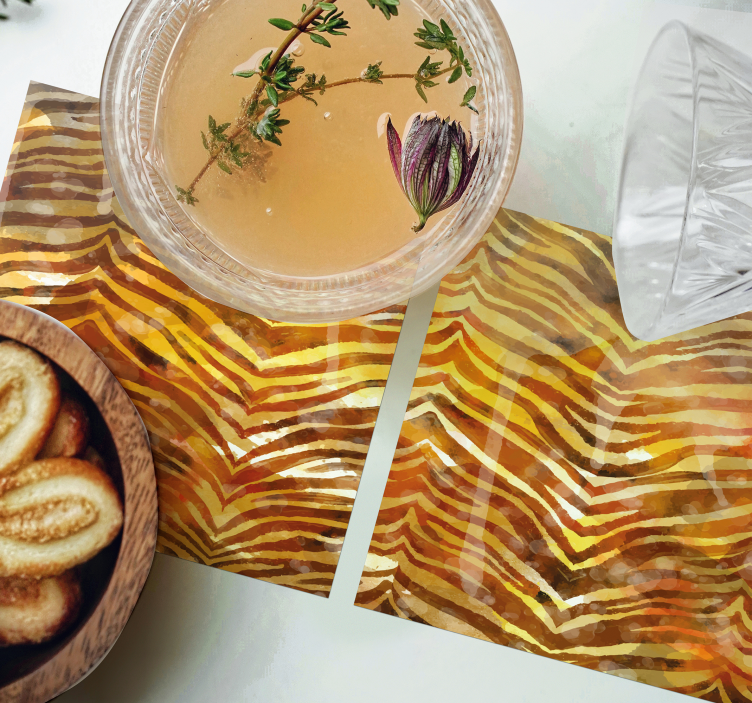 Suporturi pahare suprafață cu model zebră - TenStickers