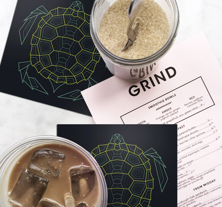 Set de coaster geometric abstract - TenStickers