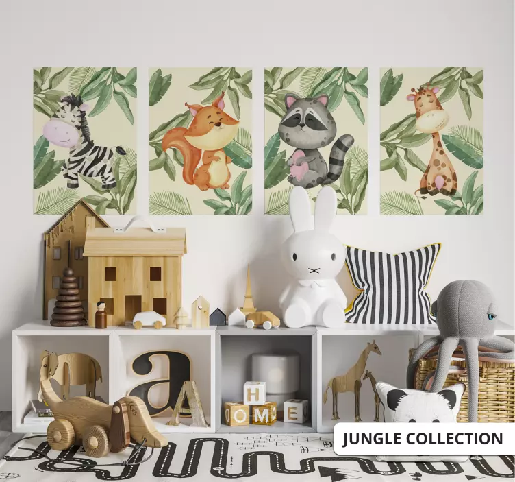 Jungla girafa post print - TenStickers