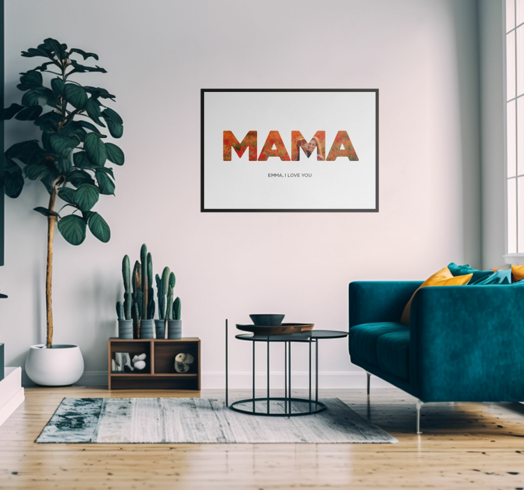 Poster pentru salon mama, te iubesc. - TenStickers
