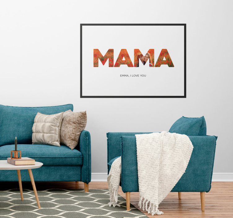 Poster pentru salon mama, te iubesc. - TenStickers