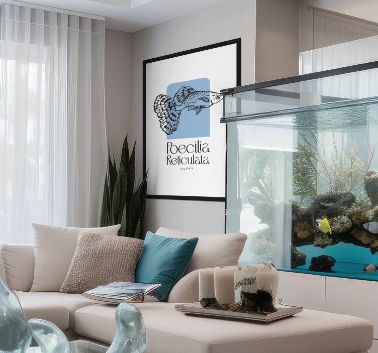 Poster cu pește pește Guppy - TenStickers