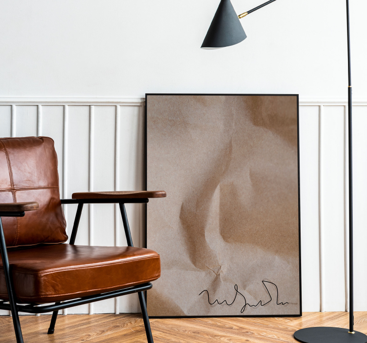 Poster abstract semnătură de hârtie veche - TenStickers