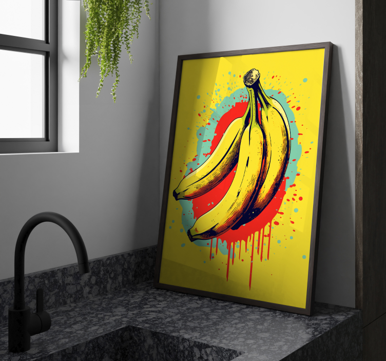 Poster artă pop trei banane - TenStickers