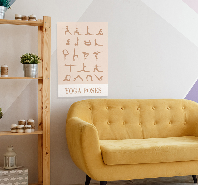 Poster cu alte sport posturi de yoga - TenStickers
