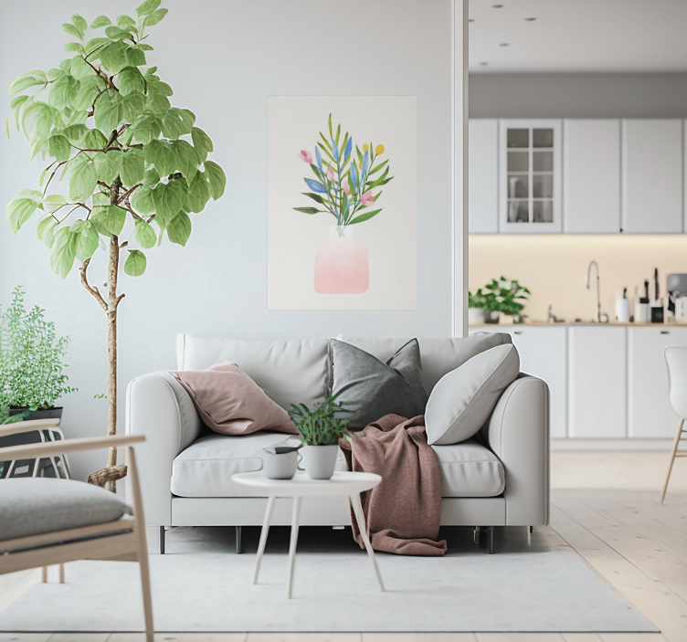 Poster cu flori flori într-un vas - TenStickers