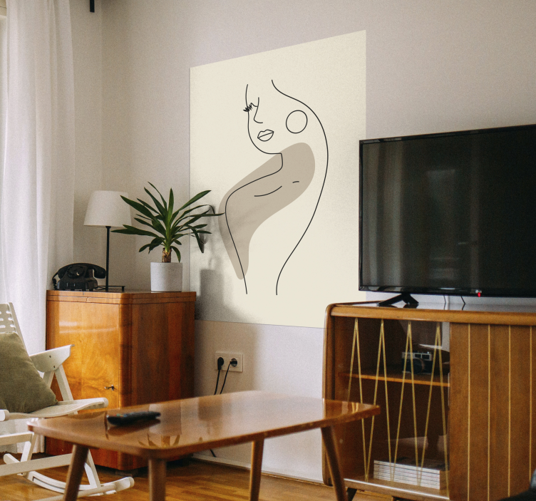 Poster de profil de artă în linie abstractă - TenStickers