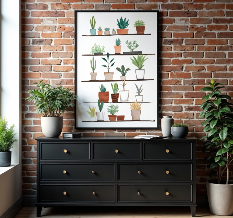 Poster desen artistic plantelor - TenStickers