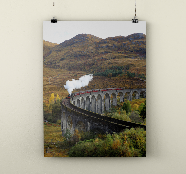 Poster foto realist trenul în mișcare - TenStickers