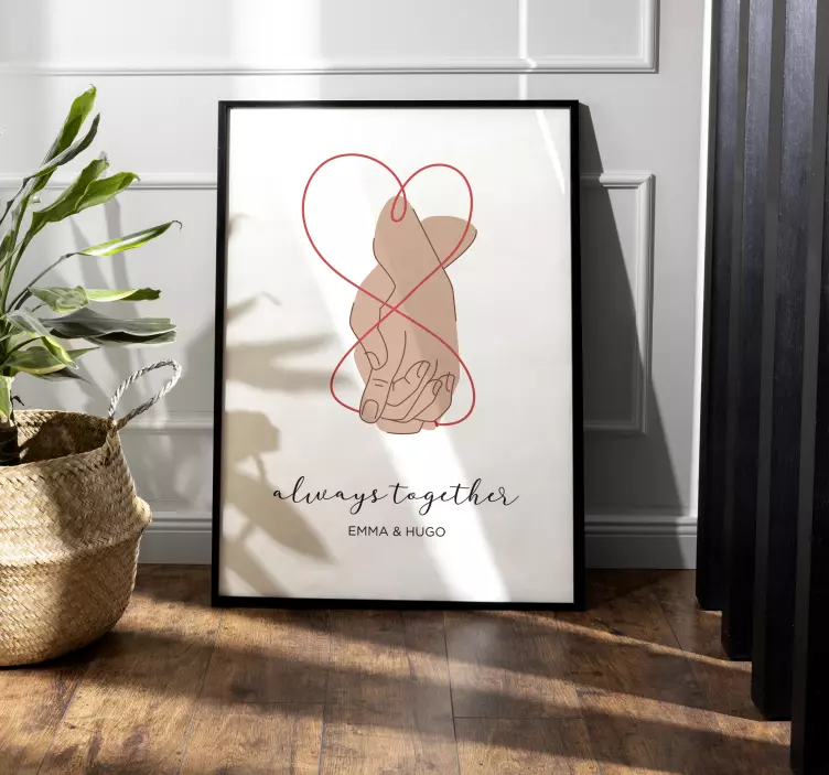 Poster pentru camera matrimonială always togetherÎntotdeauna împr - TenStickers