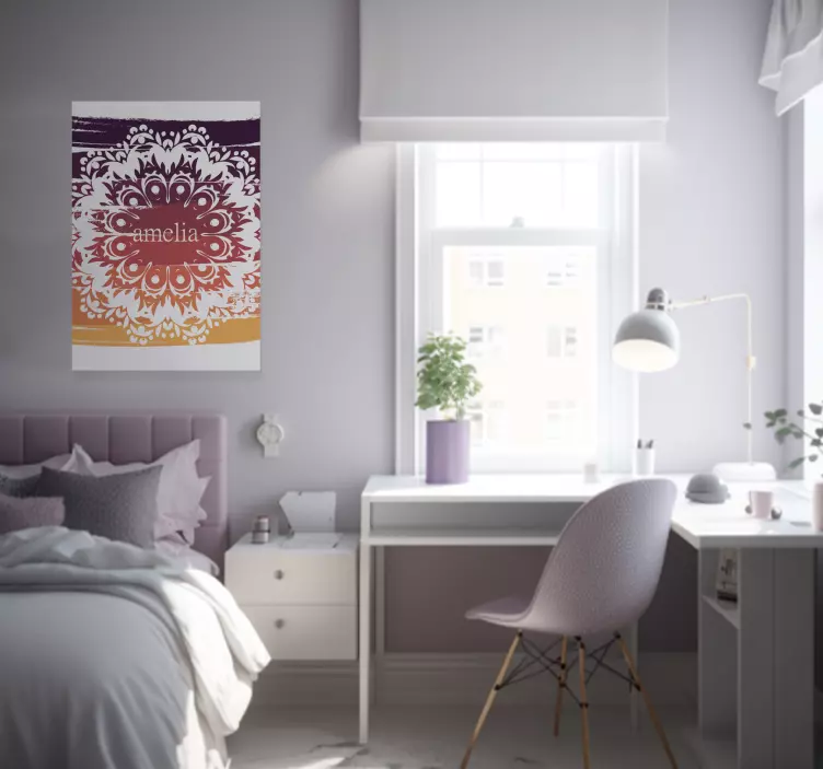 Poster personalizabil cu nume mandala - TenStickers