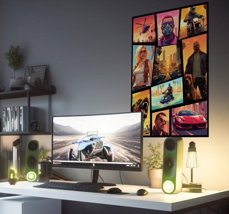 Poster tineret aventură și acțiune în colajÎntr-o zi, am pornit î - TenStickers