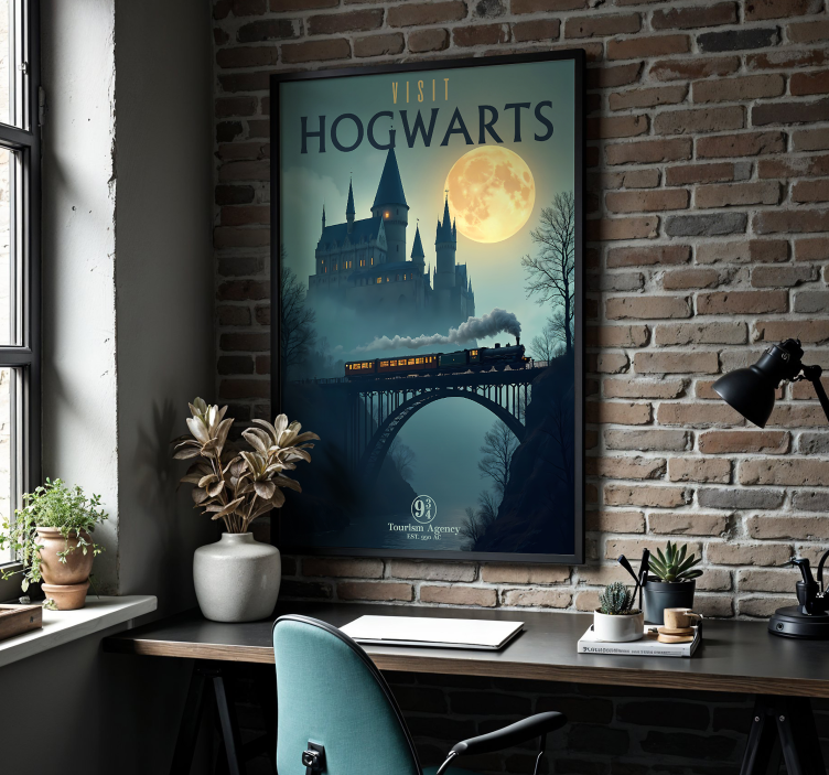 Poster tineret vizitează hogwarts - TenStickers