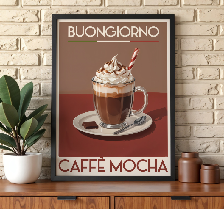 Poster vintage mocha - TenStickers