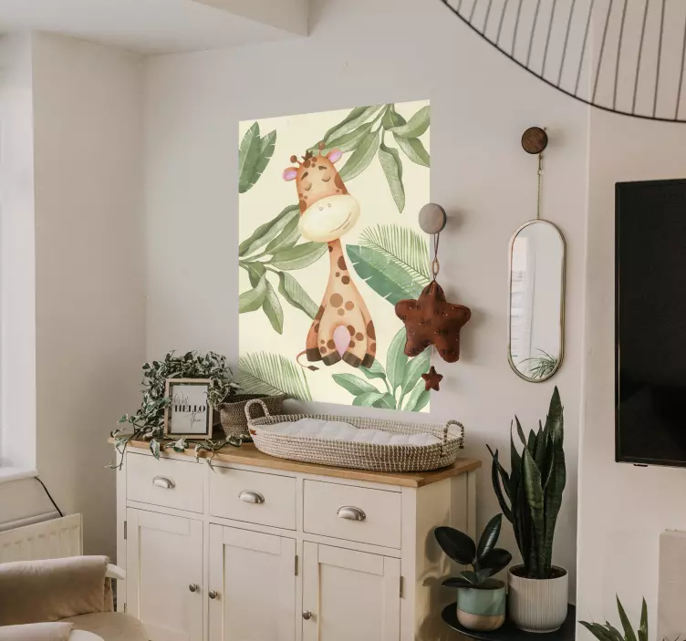 Jungla girafa post print - TenStickers