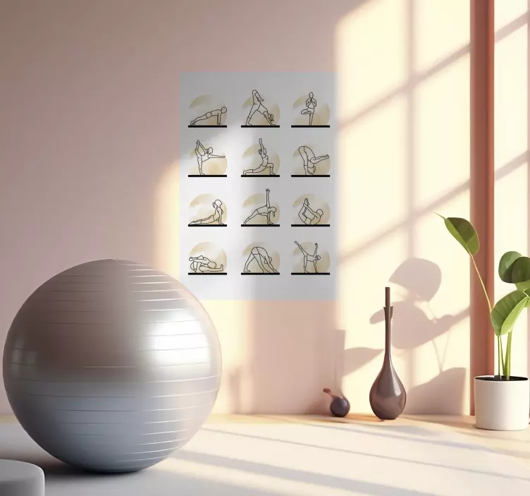Toate posterele poziții de yogaYoga poziții - TenStickers