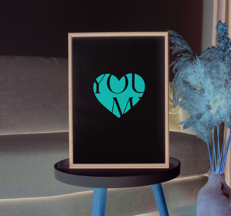 Tu și cu mine afiș personalizat personalizabil - TenStickers